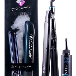 Royale Ceramic Tourmaline Vapor Styling Hair Straightener Argan Infusion 2-Pc